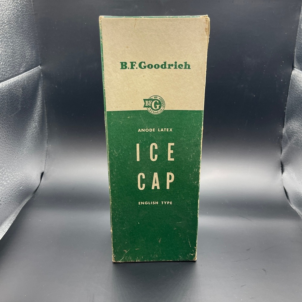Vintage BF Goodrich No 34 English Type Anode Latex Ice Cap Bag with Original Box